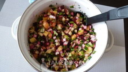 Рецепт постной окрошки на квасе