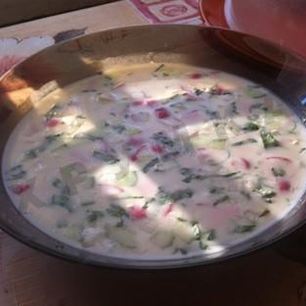 Рецепт Сельдереевой окрошки на кефире