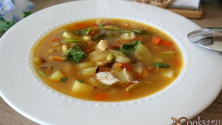 Рецепт куриного супа с овощами и мелкой пастой