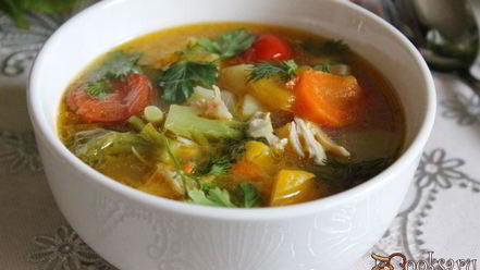Рецепт куриного супа с овощами