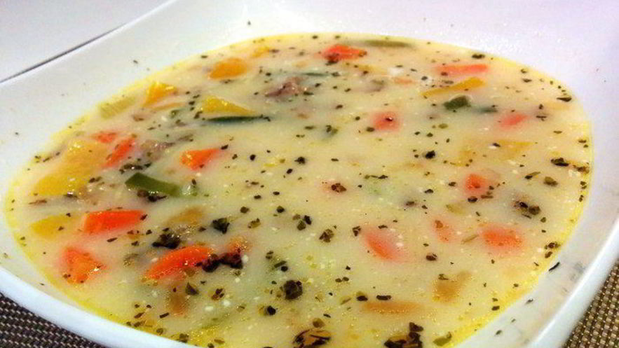 Рецепт легкого овощной супчик с мясным фаршем