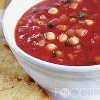 Осенний овощной суп с сырными тостами