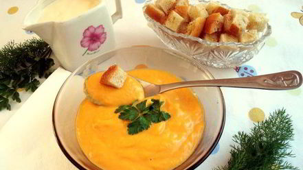 Рецепт овощного крема-супа с имбирем