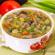 Рецепт Овощного супа с фаршем