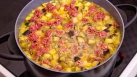 Рецепт овощного супа с фаршем