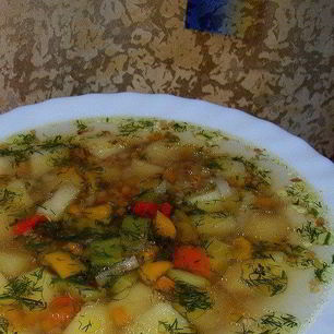 Рецепт Овощного супа с гречневой крупой