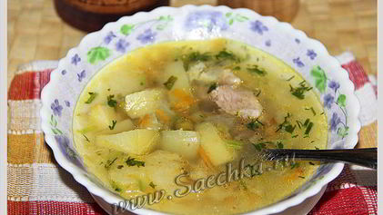 Рецепт Овощного супа с индейкой