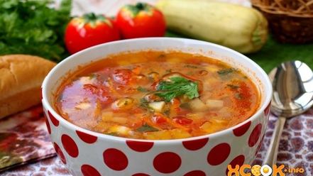 Рецепт овощного супа с кабачками