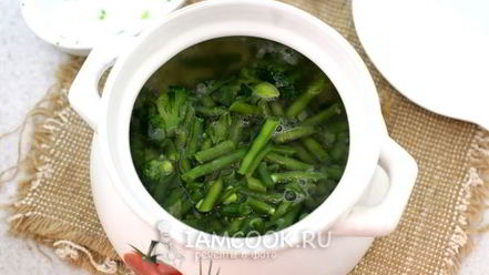 Рецепт овощного супа с консервированным зеленым горошком