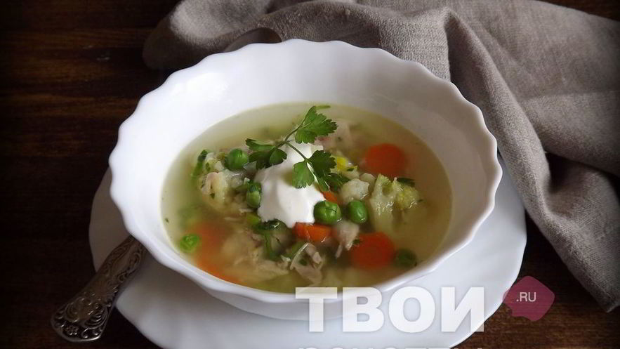 Рецепт овощного супа с курицей