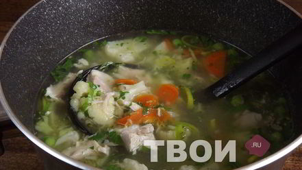 Рецепт овощного супа с курицей