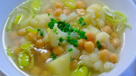 Рецепт овощного супа с нутом