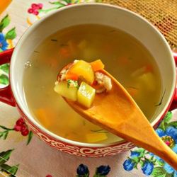 Рецепт Овощного супа с овсяными хлопьями