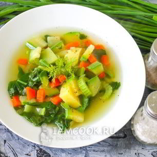 Рецепт Овощного супа с сельдереем и шпинатом
