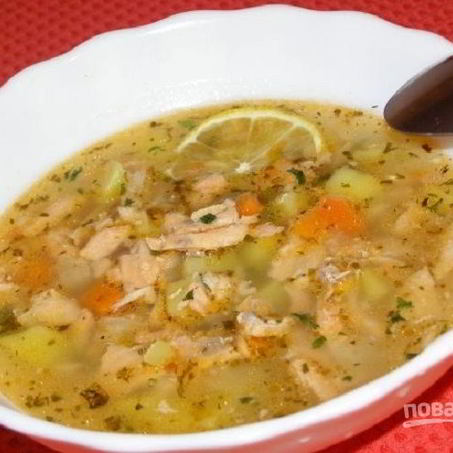Рецепт Овощного супа с семгой