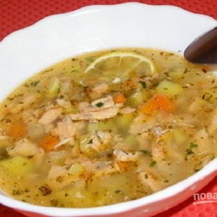 Рецепт Овощного супа с семгой
