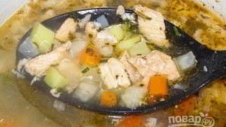 Рецепт овощного супа с семгой