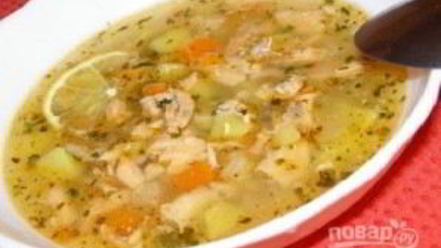 Рецепт овощного супа с семгой