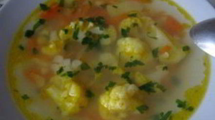 Рецепт овощного супа с цветной капустой