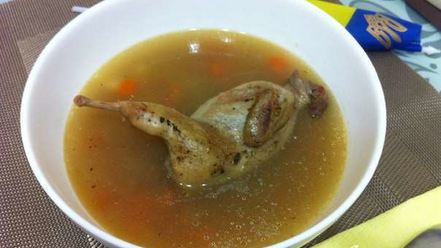 Рецепт овощного супчика с перепелкой