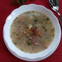 Овсяный суп с индейкой и овощами