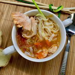 Рецепт Рыбного супа-лапши с овощами