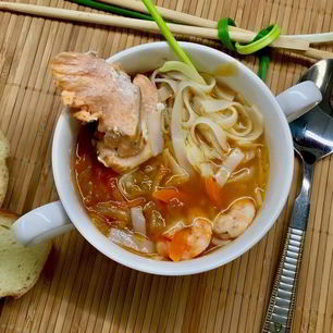 Рецепт Рыбного супа-лапши с овощами