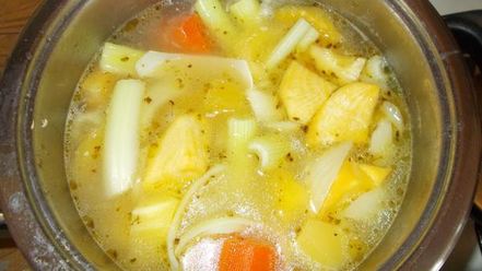 Рецепт воскресного крема-супа с цыпленком и овощами