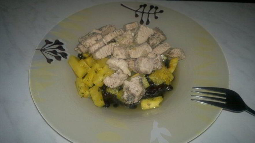 Рецепт бобовой похлебки с индейкой, ананасом и сельдереем