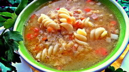 Рецепт чечевичной похлебки с фузилли
