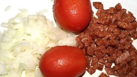 Рецепт чечевичной похлебки с овощами и пепперони