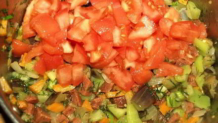 Рецепт чечевичной похлебки с овощами и пепперони