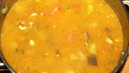 Рецепт чечевичной похлебки с овощами и пепперони