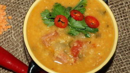 Рецепт чечевичной похлебки с сальчичоном