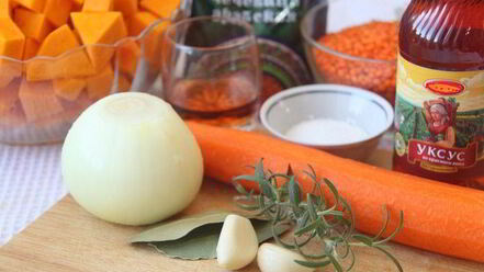 Рецепт чечевично-тыквенной похлебка