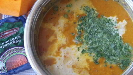 Рецепт чечевично-тыквенной похлебка