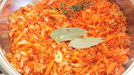 Рецепт чечевично-тыквенной похлебка