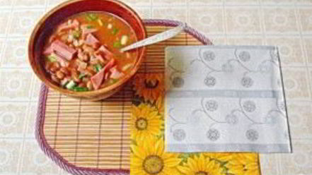Рецепт деревенской похлебки из фасоли с ветчиной