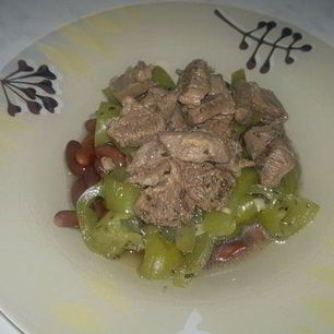 Рецепт Фасолевой похлебки с говядиной и зеленым перцем