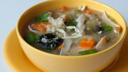 Рецепт густой похлебки с курицей и пореем