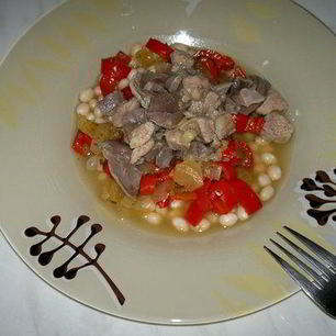 Рецепт Имбирной фасолевой похлебки с мясом птицы и овощами