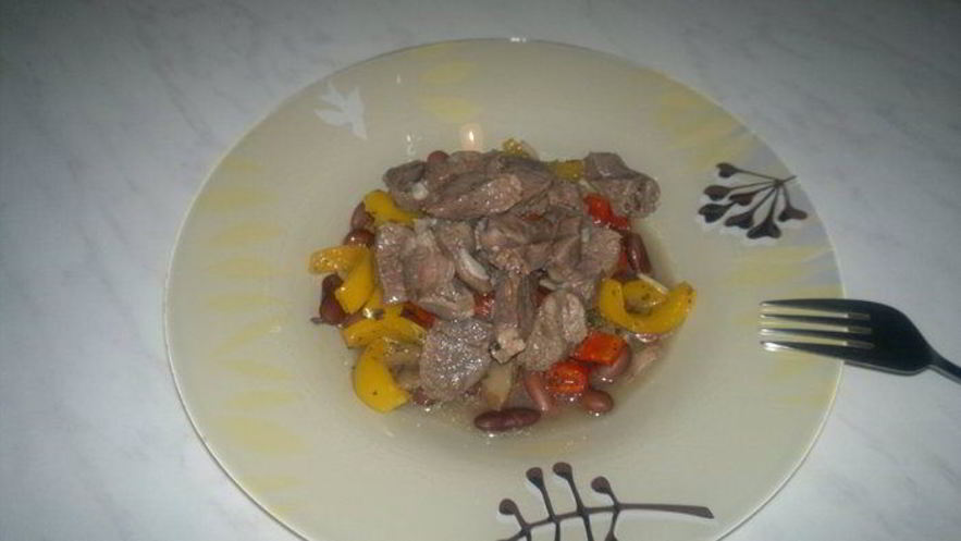 Рецепт похлебки из фасоли со сладкими перцами и бараниной в уцхо сунели