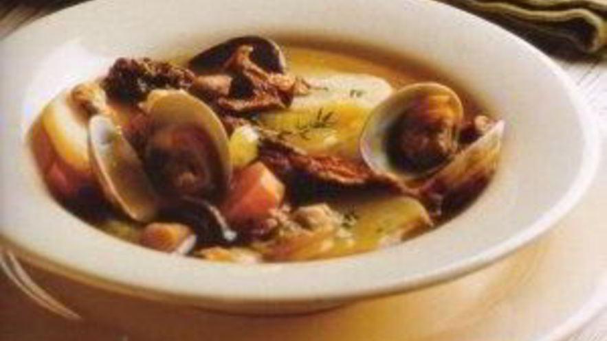 Рецепт похлебки с моллюсками, грибами, картофелем