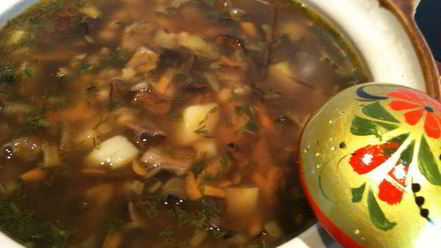 Рецепт сытной постной похлебки с грибами и фасолью