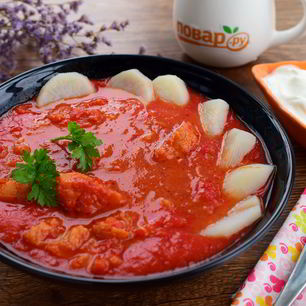 Рецепт Томатной похлебки с рыбой и картофелем