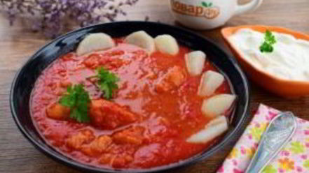 Рецепт томатной похлебки с рыбой и картофелем