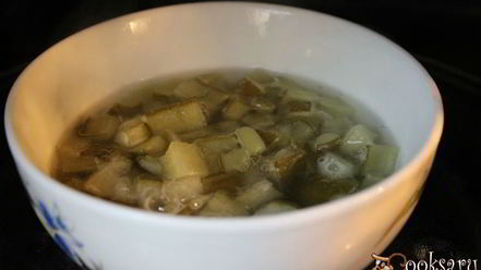 Рецепт постного рассольника с грибами