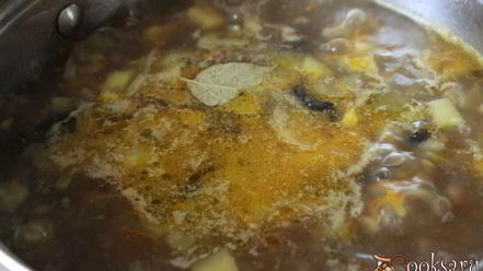 Рецепт постного рассольника с грибами