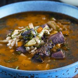 Рецепт Рассольника из гусиных потрохов