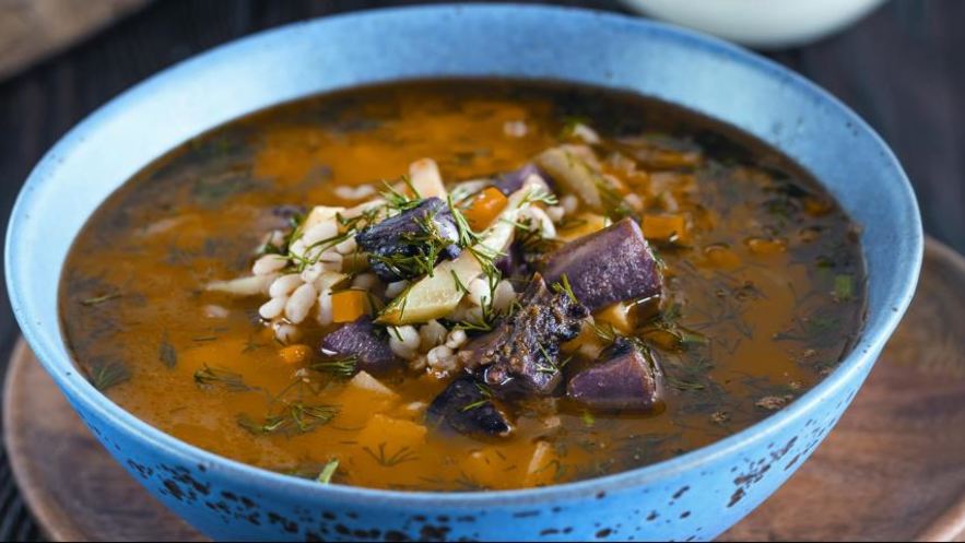 Рецепт рассольника из гусиных потрохов